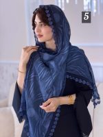 شال شیفون ترک خامه دوزی دور گل اورجینال(1503) - Image 2