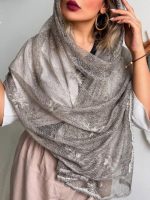 شال گیپور عنکبوتی پاپیون دانتل دار اصل(1504) - Image 11