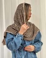 شال نخ پنبه برشکا دور خز اورجینال(11) - Image 6