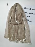 شال حریر مجلسی دولایه لمه نقره ای(1615) - Image 6