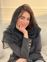 شال حریر مجلسی دولایه لمه نقره ای(1615) - Image 4