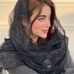 شال حریر مجلسی دولایه لمه نقره ای(1615)