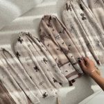 شال برشکا میکس کرم وارداتی(5589)