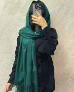 شال موهر ریشه دار برند کشمیر(1527) - Image 12