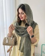 شال ابریشم میله ای برند میس مورال(کد 1444) - Image 11