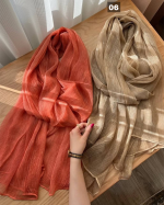 شال ابریشم میله ای برند میس مورال(کد 1444) - Image 5