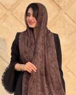 شال پلیسه برشکا قهوای (24760) - Image 7
