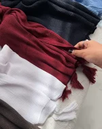 شال پلیسه برشکا ساده وارداتی(1473) - Image 6