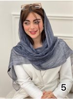 شال ابریشم راه راه وارداتی(6547) - Image 6