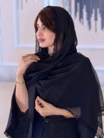 شال شیفون ترک دور دانتل(1678) - Image 5