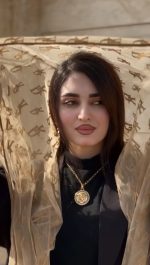شال توری مخملی گل دار وارداتی(1415) - Image 14