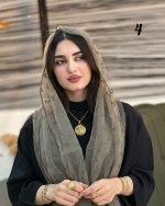 شال حریر تور مخملی پاپیونی(1514) - Image 12