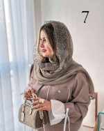 شال  شیفون ترک دور گلی اورجینال(1521) - Image 9