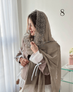 شال  شیفون ترک دور گلی اورجینال(1521) - Image 10