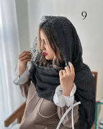 شال  شیفون ترک دور گلی اورجینال(1521) - Image 11