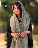 شال شیفون پروانه گاندوزی وارداتی(1479) - Image 12