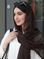 شال ابریشم میله ای اورجینال(1523) - Image 10