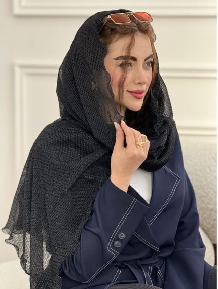 شال حریر شنی دور موجی (220)