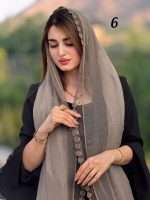 شال حریر شیفون دور گل ترک(1530) - Image 11