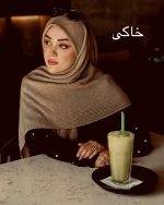 روسری نخی پلیسه شاین لمه دار(1593) - Image 5