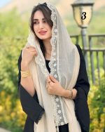 شال شیفون دور دانتل ترک (1411) - Image 6