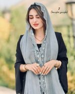شال شیفون دور دانتل ترک (1411) - Image 8