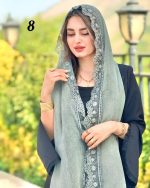 شال شیفون دور دانتل ترک (1411) - Image 9