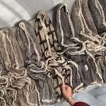 شال نخ پنبه برشکا دور خز اورجینال(11)