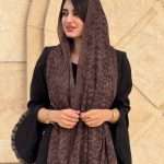 شال پلیسه برشکا قهوای (24760)