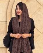 شال پلیسه برشکا قهوای (24760)