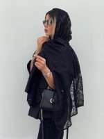 شال مشکی تور میکس وارداتی( 4778) - Image 6