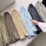 شال گیپور عنکبوتی پاپیون دانتل دار اصل(1504)