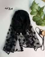 شال حریر گل  برجسته مخمل وارداتی(1592) - Image 4