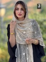 شال حریر شیفون پاپیونی خامه دوزی ترک(۱۴۲۵) - Image 10