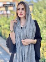 شال حریر شیفون پاپیونی خامه دوزی ترک(۱۴۲۵) - Image 12