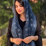 شال شیفون پروانه گاندوزی وارداتی(1479)