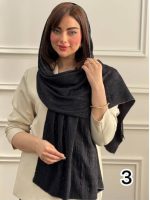 شال پلیسه دور لمه شاین قهوای(749) - Image 7