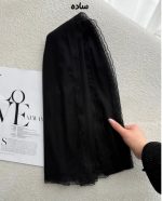 شال توری مشکی  دانتل(۵۴۸۰) - Image 6