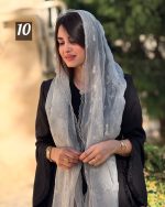 شال شیفون پروانه گاندوزی وارداتی(1479) - Image 10