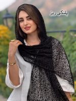 شال حریر گل  برجسته مخمل وارداتی(1592) - Image 8