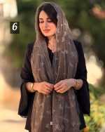 شال شیفون پروانه گاندوزی وارداتی(1479) - Image 6
