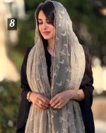 شال شیفون پروانه گاندوزی وارداتی(1479) - Image 8