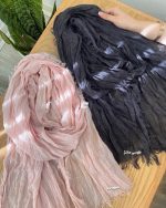 شال نخ پنبه چروک دورریش(3914) - Image 9