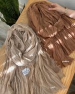 شال نخ پنبه چروک دورریش(3914) - Image 4