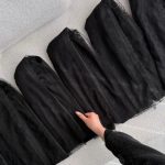 شال توری مشکی  دانتل(۵۴۸۰)