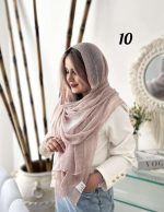 شال ابریشم میله ای برند میس مورال(کد 1444) - Image 17