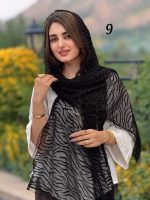 شال شیفون مخملی دانتلدار ترک (1443) - Image 3
