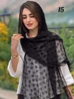 شال شیفون مخملی دانتلدار ترک (1443) - Image 22