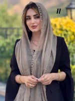 شال شیفون دور دانتل ترک (1411) - Image 14
